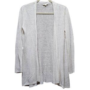 Eileen Fisher Open-Front Cardigan XS White 100% Linen Women's Casual Wear